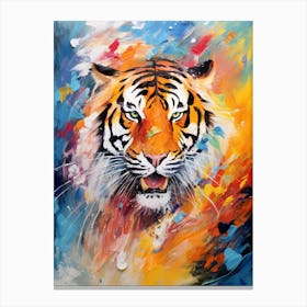 Tiger Abstract Expressionism 4 Canvas Print