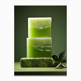 Green Soap, Stones Art 1 Canvas Print