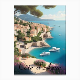 Cote D Azur French Riviera Canvas Print