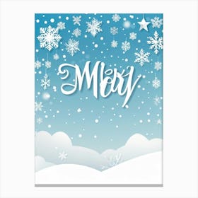 A Festive Greeting Design Winter Themed Typography Converges On A Celebratory Header Decorated Wit (6) Canvas Print