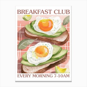 Breakfast Club Poached Eggs 1 Canvas Print