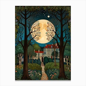 William Morris Moonlight In The Woods 5 Canvas Print