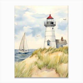 Lighthouse Painting Canvas Print