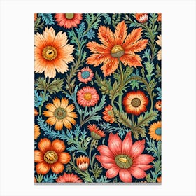 William Morris Floral Seamless Pattern Canvas Print