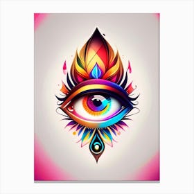 Digital Art, Symbol, Third Eye Tattoo 2 Canvas Print