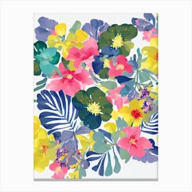 Cypress Modern Colourful Flower Canvas Print