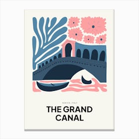 The Grand Canal Venice Travel Matisse Style Canvas Print