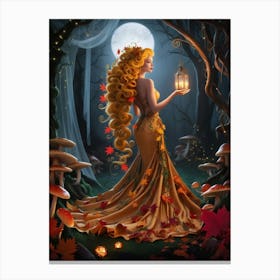 Fairy In The Forest Canvas Print