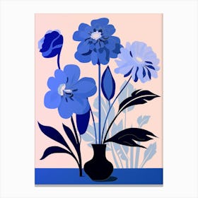 Blue Flower Illustration Hyacinth 3 Canvas Print