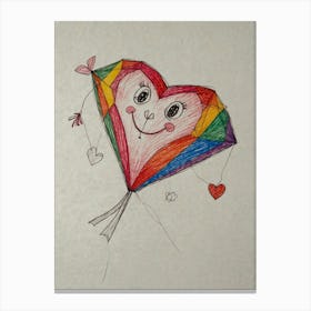 Heart Kite 9 Canvas Print