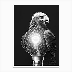 An Eagle producing its light, a source for illuminating its world. Canvas Print