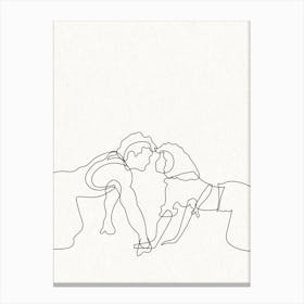 Dirty Dancing Outline Canvas Print