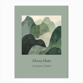 Landscapes Of Japan Mount Haku Canvas Print