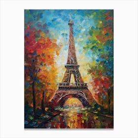 Eiffel Tower Paris France Monet Style 30 Canvas Print