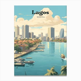 Lagos Nigeria Victoria Island Modern Travel Art Canvas Print