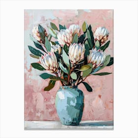 A World Of Flowers Protea 3 Painting Canvas Print