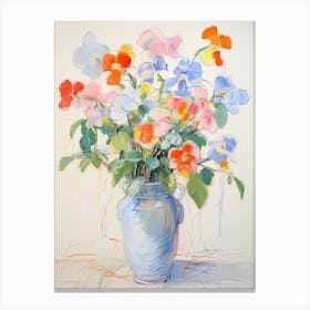 Flower Painting Fauvist Style Impatiens 4 Canvas Print