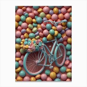 Candy Bicycle Canvas Print