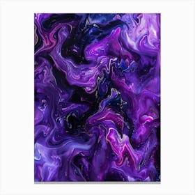 Violet And Purple Swirls Canvas Print