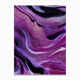 Abstract Purple Swirls Canvas Print
