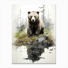 Majestic Bear Forest Guardian Canvas Print