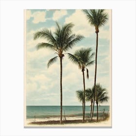 Crescent Beach Florida Vintage Canvas Print