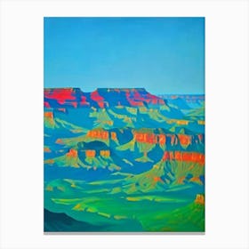 Grand Canyon National Park United States Of America Blue Oil Painting 1  Canvas Print
