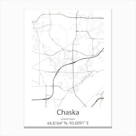 Chaska,United States Minimalist Map Canvas Print