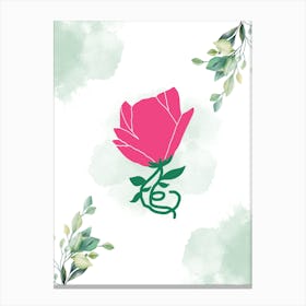 Pink Rose 1 Canvas Print