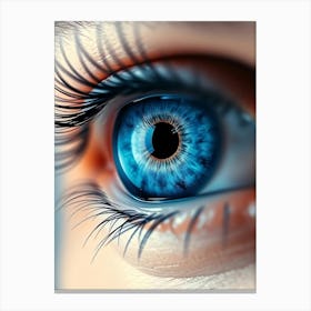 Blue Eye Close-Up Canvas Print