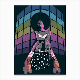 Disco Roller Queen Canvas Print