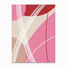 Pink & Red Abstract 1 Canvas Print