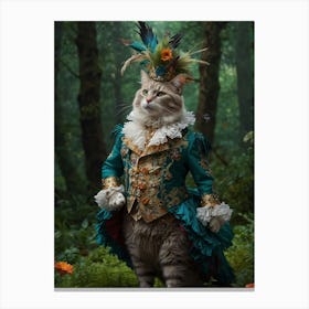 Cat In The Forest 2 Canvas Print