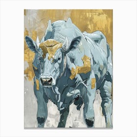 Cow Precisionist Illustration 2 Canvas Print