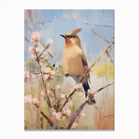 Bird Painting Cedar Waxwing 2 Canvas Print
