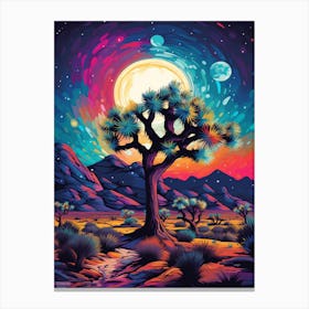 Joshua Tree At Night, Nat Viga Style (3) Canvas Print