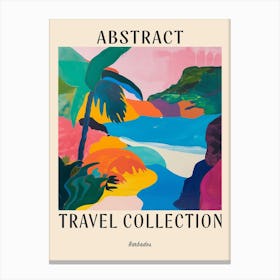 Abstract Travel Collection Poster Barbados 2 Canvas Print