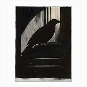 Dark Gothic Shadow Of The Raven Canvas Print