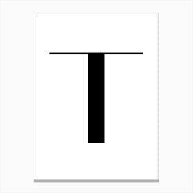 Letter T.Classy expressive letter. Canvas Print