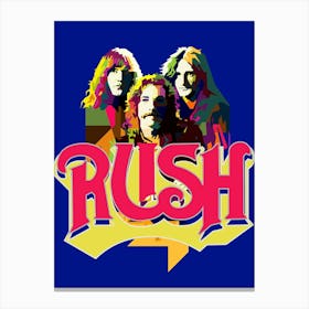 RUSH Canadian Progressive Rock Classic Pop Art WPAP Canvas Print