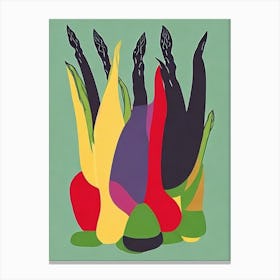 Asparagus Abstract Bold Graphic vegetable Canvas Print