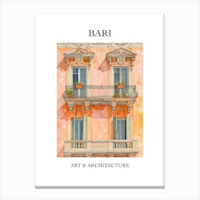 Bari Travel And Architecture Poster 3 Canvas Print