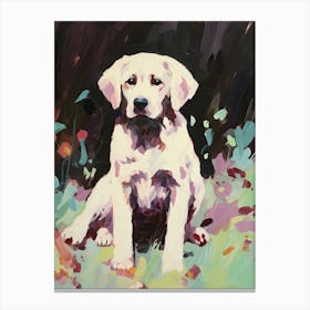 A Newfoundland Dog Painting, Impressionist 2 Canvas Print