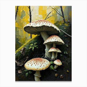 Mushrooms In The Forest 1 Canvas Print