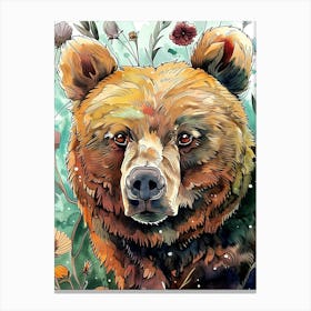 Grizzly Bear animal art Canvas Print