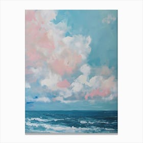 Pink Clouds Over The Ocean Canvas Print