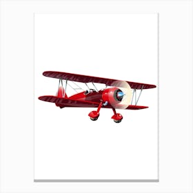 Red Biplane Canvas Print