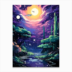 Night In The Forest Canvas Print