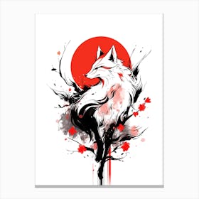 Kitsune Japanese Fox Canvas Print