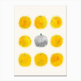 Suns And A Cloud In The Middle Canvas Print